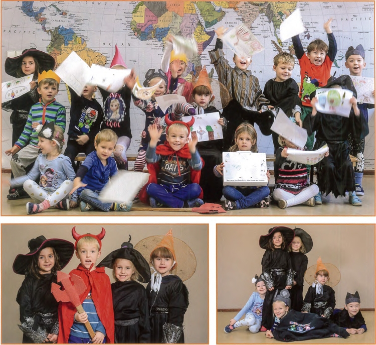 Die Kinder der Kita „Königsborn“ zeigen ihre Kunstwerke.