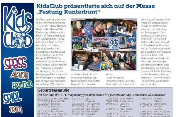Kid´s Club präsentiert sich auf der Messe Festung Kunterbunt
