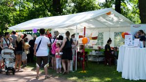 Mega-Andrang vor unserem Pavillon