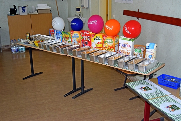 Farbenfrohe Präsentation des Projektes
