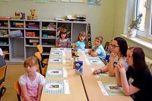 Tisch für Tisch, können die Kinder an das Buffet und ihr Müsli zusammenstellen!