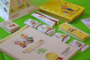 Kleine Präsente mit Hopsi und Klopsi für die fleißigen Teilnehmer