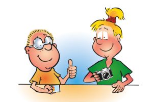 Hopsi und Klopsi beim fotografieren