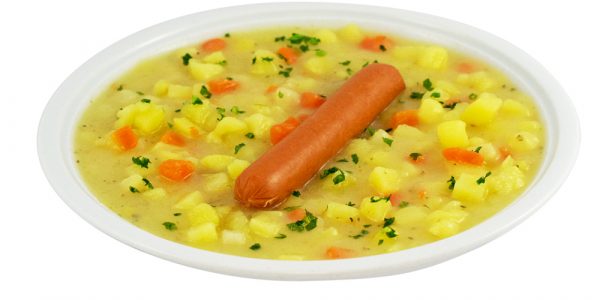 1330 Kartoffelsuppe mit Wiener Würstchen