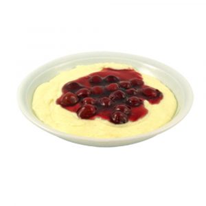 1509 Grießbrei mit heißer Sauerkirschsauce