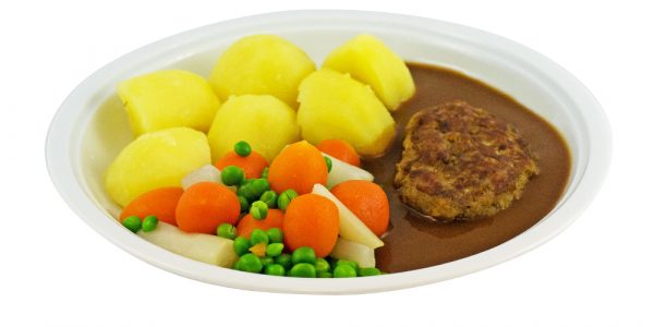 1764 Boulette mit Rahmsauce, Leipziger Allerlei und Kartoffeln