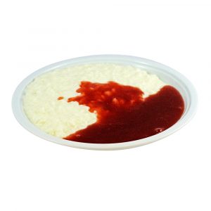 2932 Milchreis mit heißem Erdbeermus