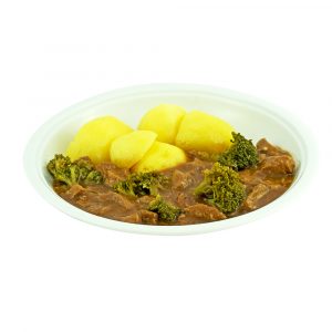 3063 Putengeschnetzeltes mit Brokkolieinlage und Kartoffeln