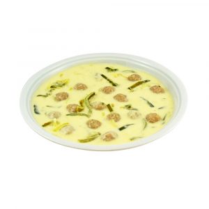 3135 Lauch-Käsecremesuppe mit Fleischklößchen