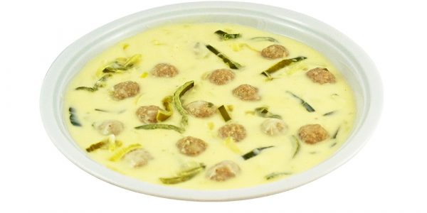 3135 Lauch-Käsecremesuppe mit Fleischklößchen