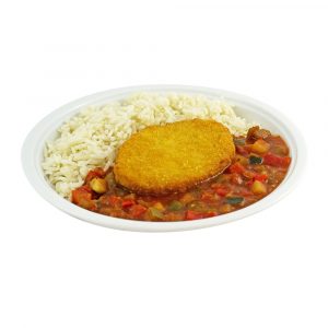 3273 Blumenkohl-Käsebratling mit Ratatouillegemüse und Reis