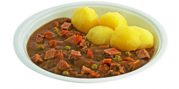 3283 Geflügel-Wurstgulasch mit Gemüseeinlage und Kartoffeln