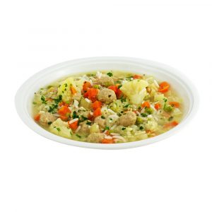 3353 Reissuppe mit Gemüseinlage und Fleischklößchen