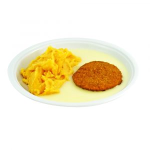 3368 Fischburger mit Zitronen-Buttersauce und Kartoffel-Möhrenpüree