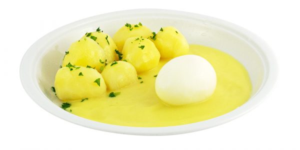 4359 Gekochtes Ei in Senfsauce mit Kartoffeln