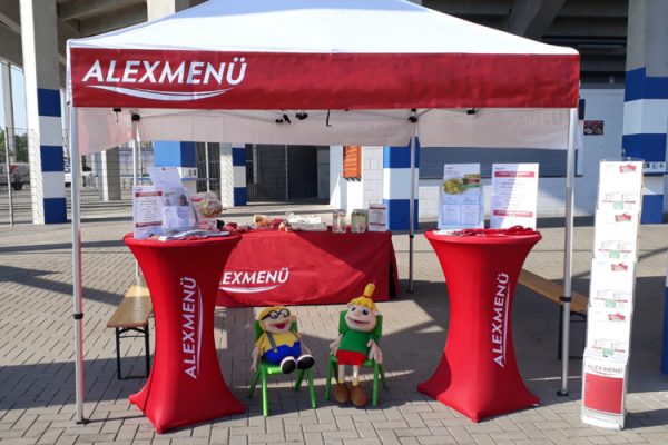 Messestand der ALEXMENÜ GmbH &. Co KG auf der 4. FCM Arbeitgebermeile