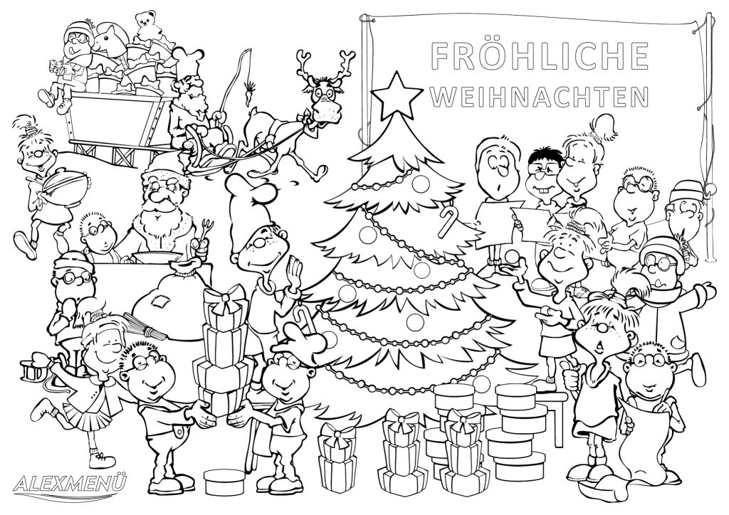 Ausmalbild Weihnachten | ALEXMENÜ GmbH & Co. KG