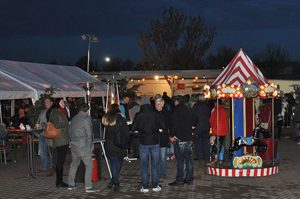 Blick auf den Weihnachtsmarkt