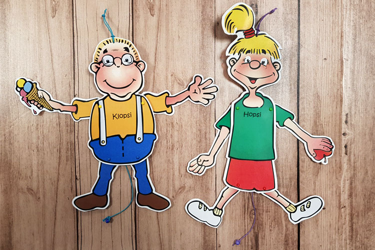 Hopsi und Klopsi gibt es jetzt auch als Hampelfiguren!