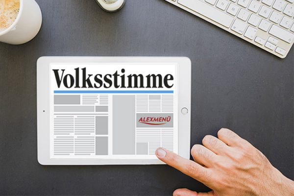 Beitrag Volksstimme über ALEXMENÜ