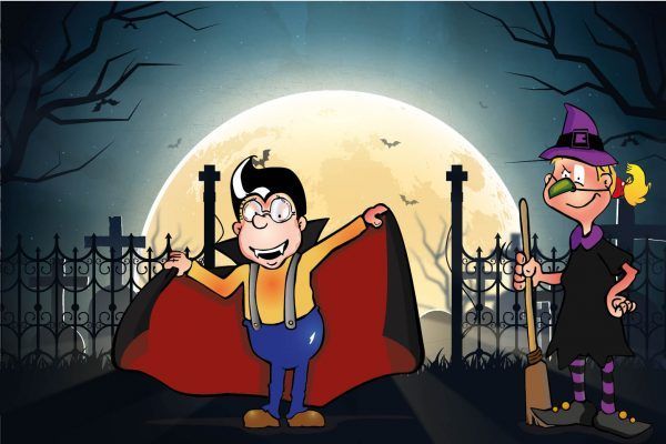 Buuuuuhuuuu - seid ihr auch so große Fans von Halloween wie Hopsi und Klopsi?