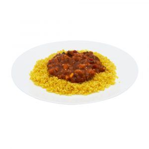 Mediterrane Gemüsepfanne in Tomatensauce mit Bulgur