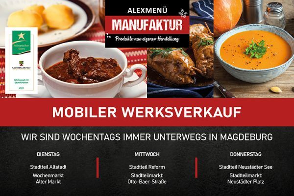 Mobiler Werksverkauf auf den Wochenmärkten in Magdeburg