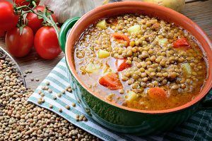 Linsen-Tomaten-Suppe