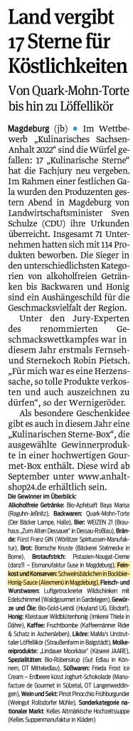 Land vergibt 17 Sterne für Köstlichkeiten