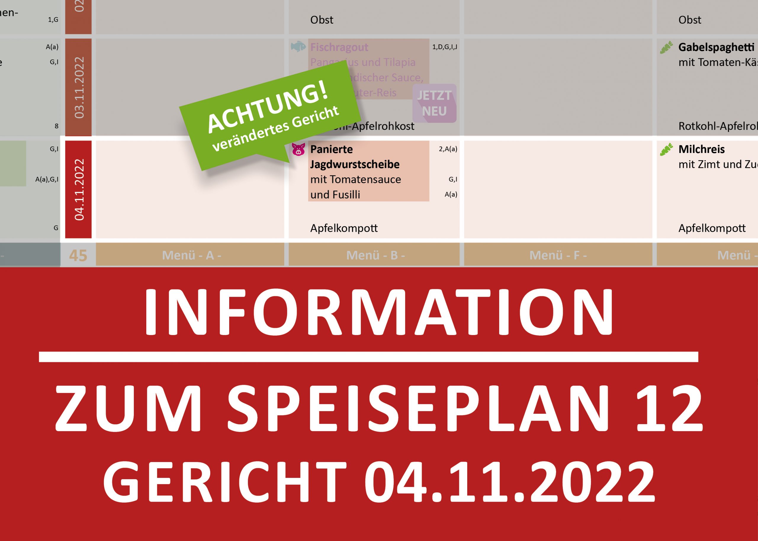 Altes Menü B