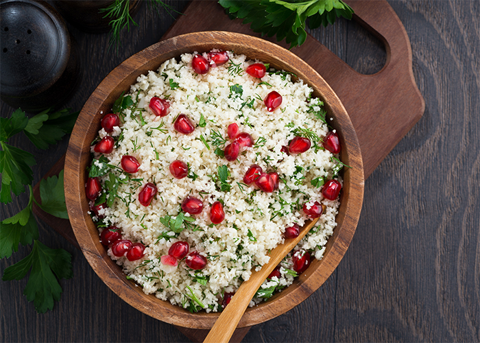 Blumenkohl Couscous mit Granatapfel